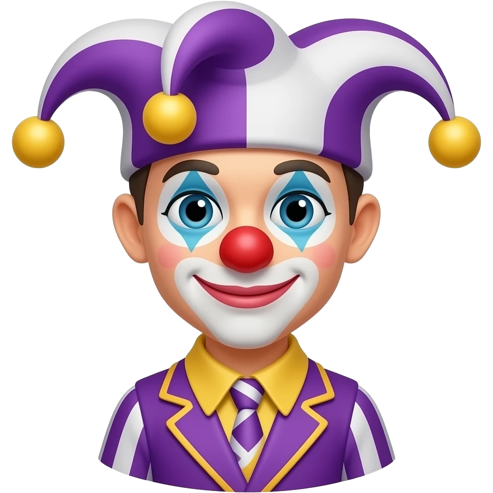 circus clown in purple costume emoji