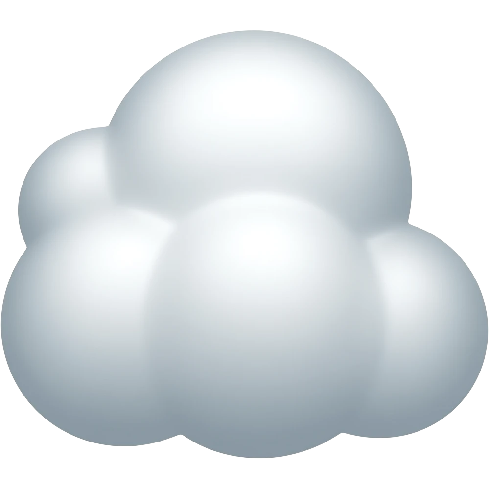 Simple nimbus cloud no background emoji
