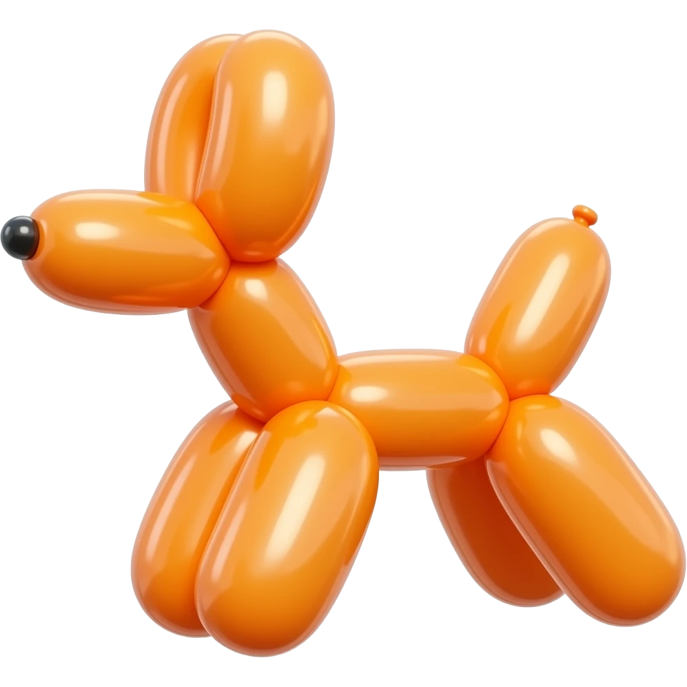 make a dog using a float, make it in an emoji style emoji