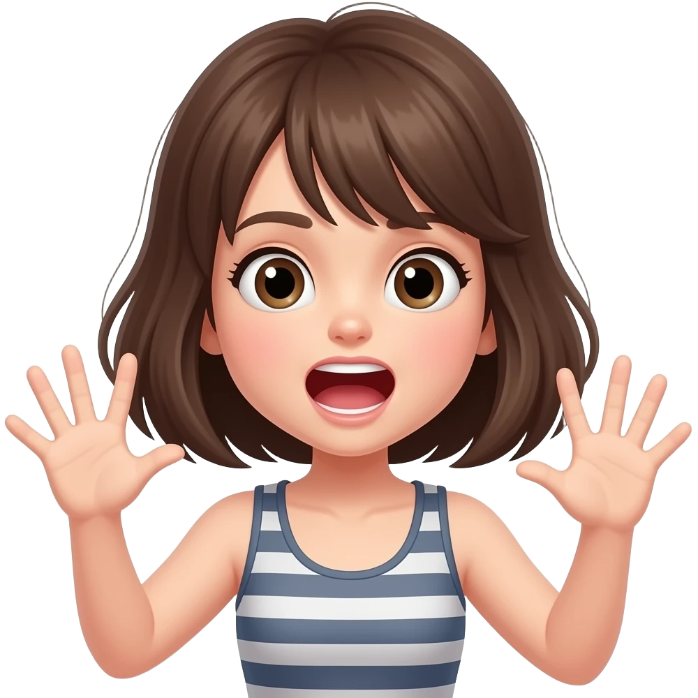 Une fille qui faire la folle emoji