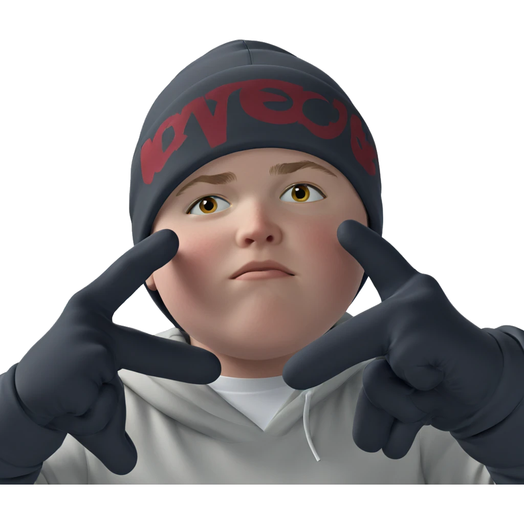 mysterious boy in hoodie emoji