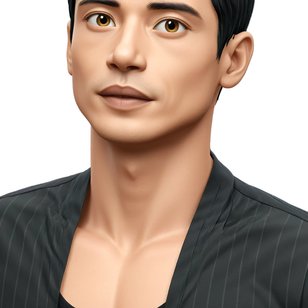 boy in striped black shirt emoji