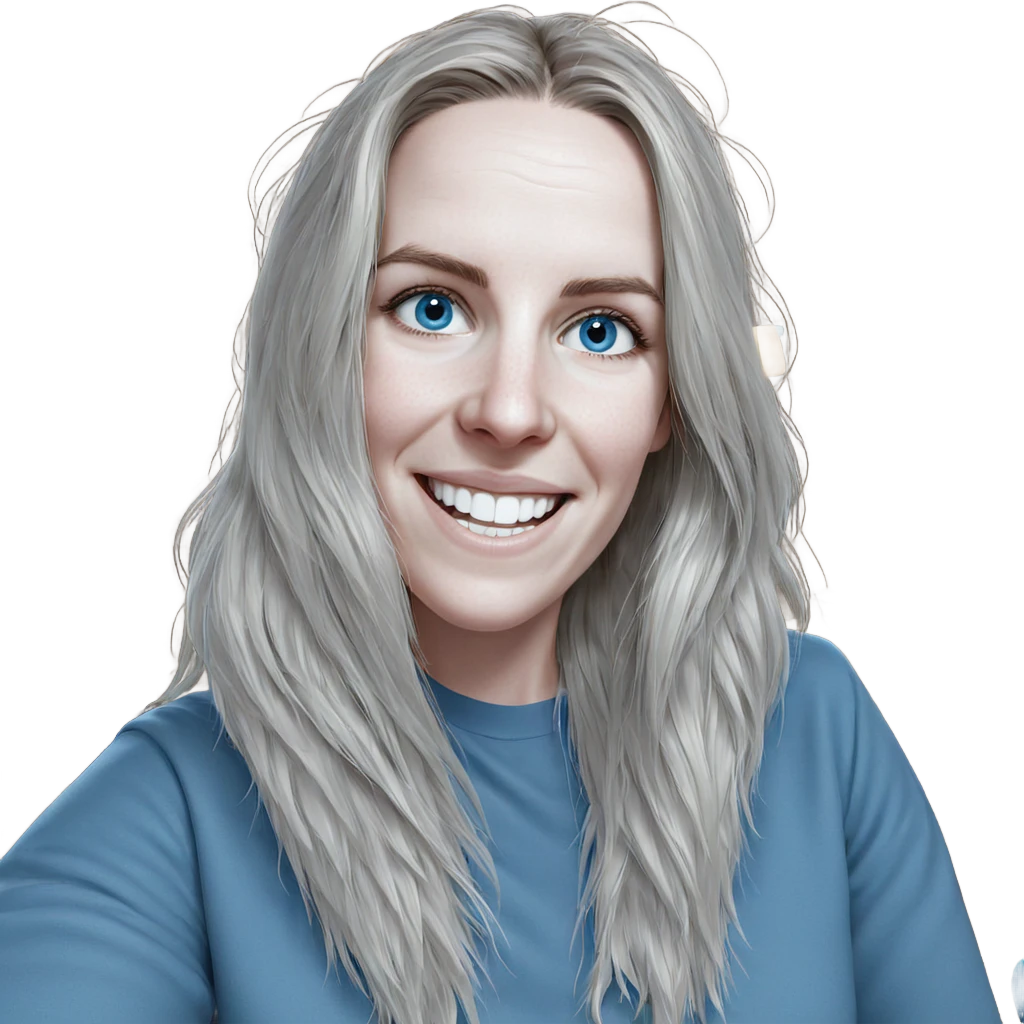 smiling girl with blue eyes emoji