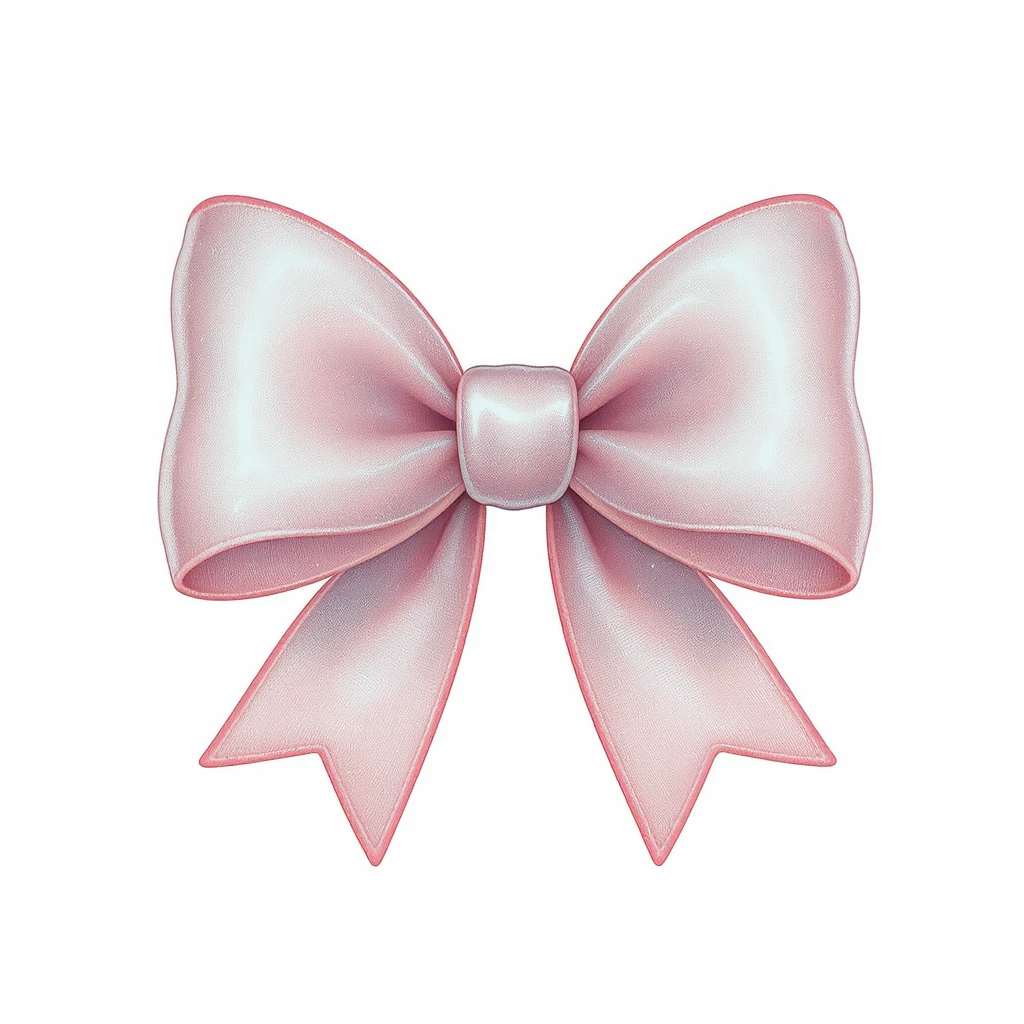 bow emoji, cute and shiny, with a heart accent, no background emoji