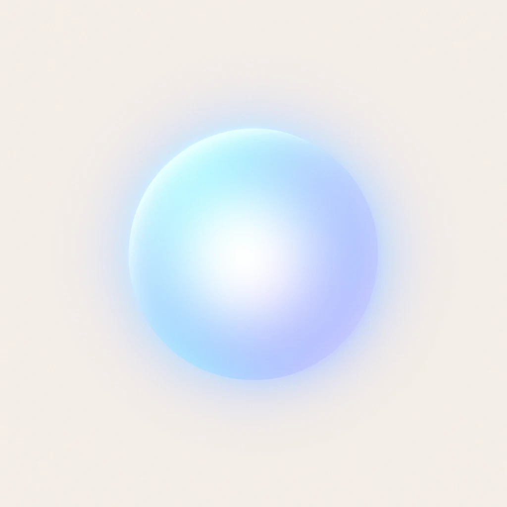 a simple aura orb with soft light, minimal, modern style emoji
