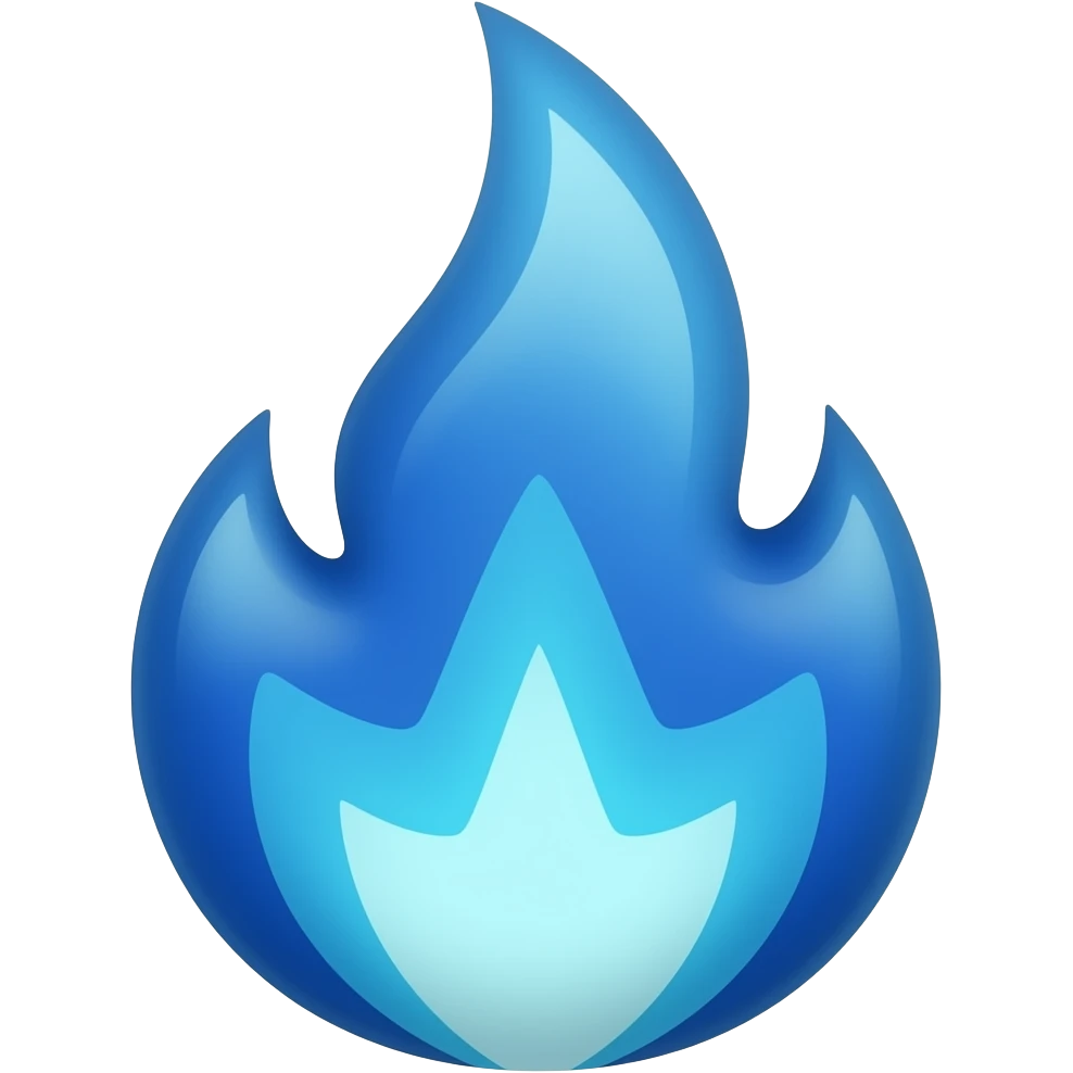 Blue fire emoji
