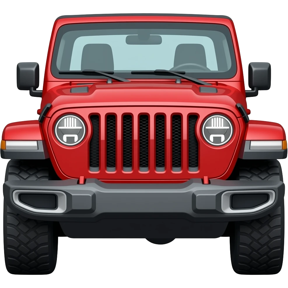 a red jeep emoji