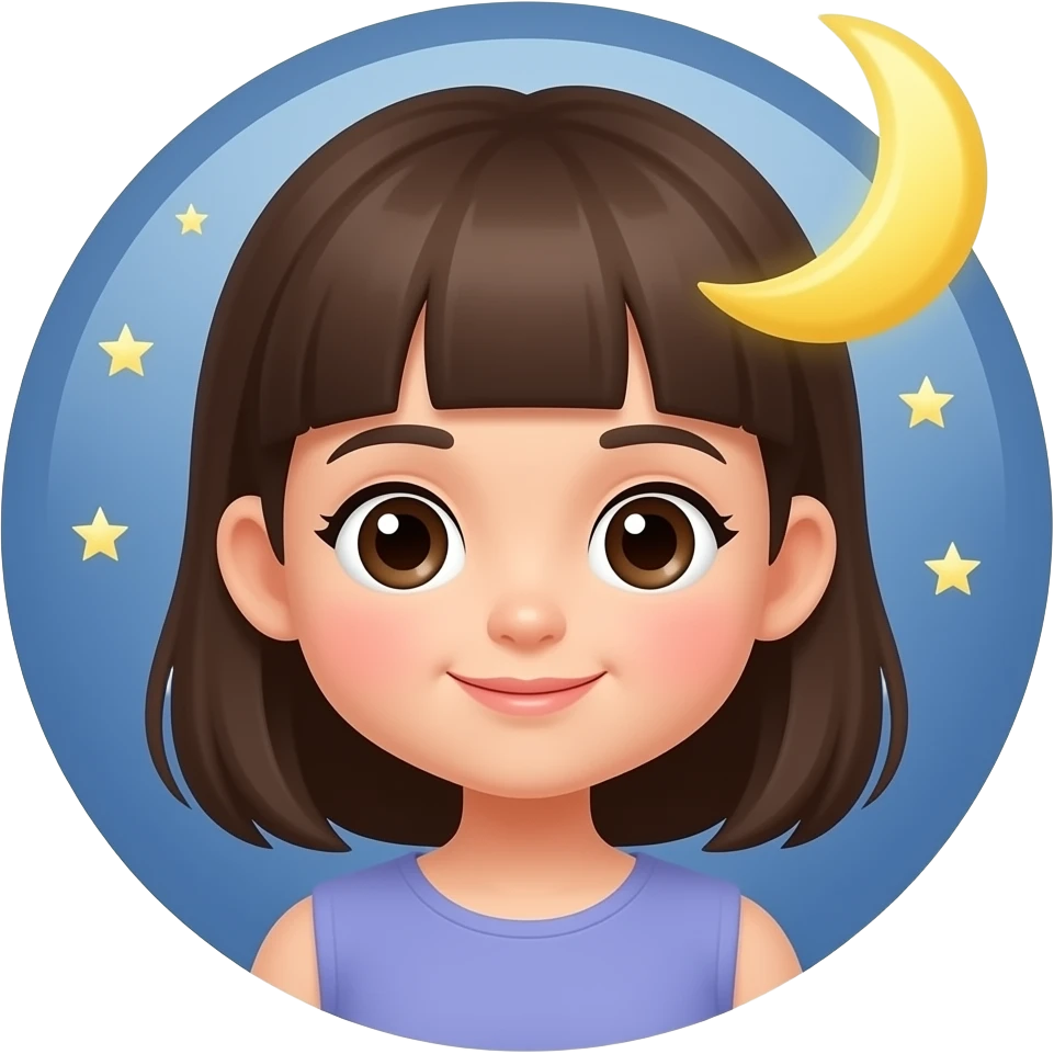 Good night sticker with cute girl 😗 emoji