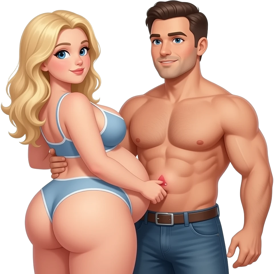 Girl naked blonde hair with big breasts and big ass with perfect vagina full being fucked by a man with a big dick naked emoji