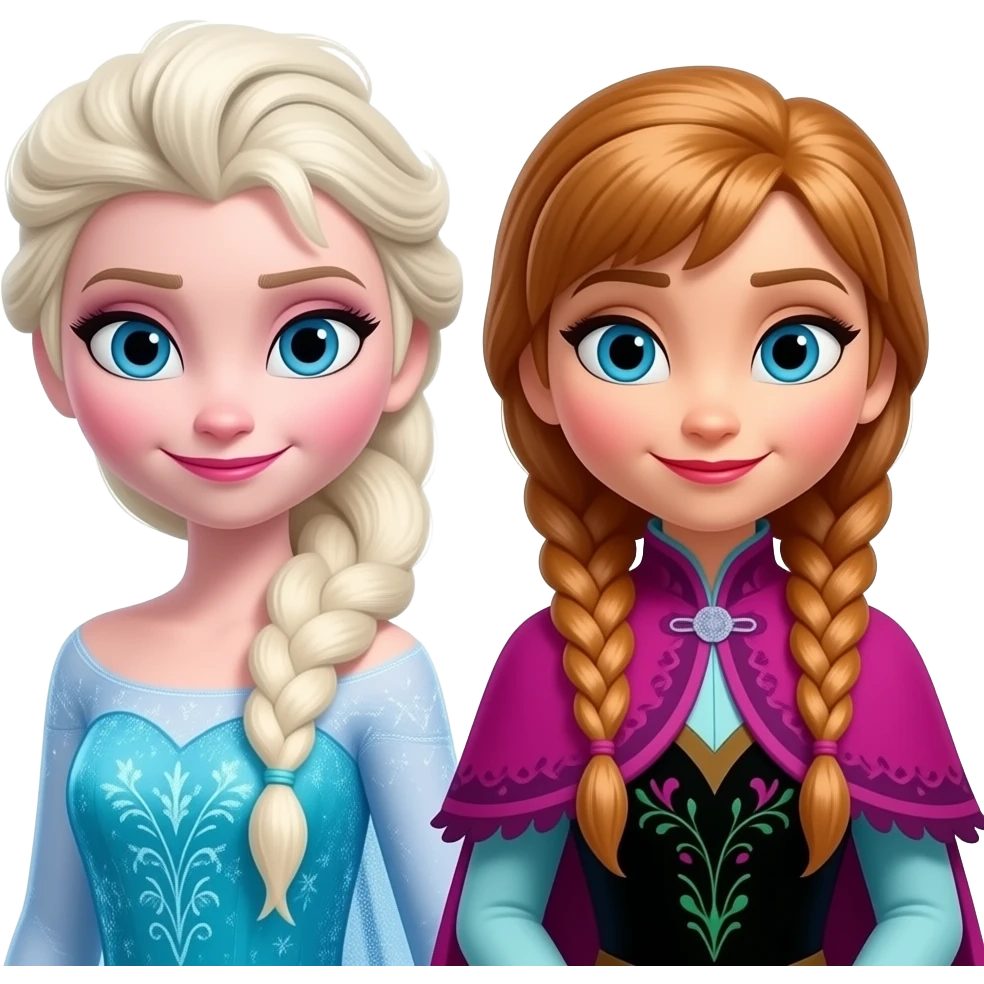 Frozen elsa and anna emoji