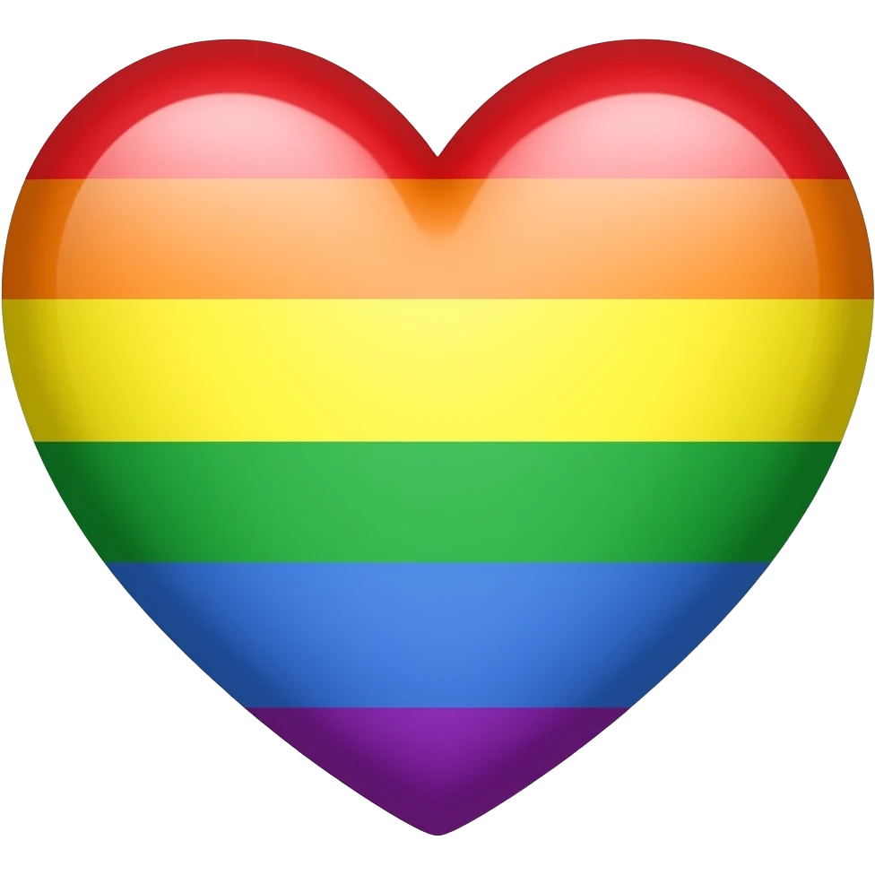 LGBT flag heart emoji