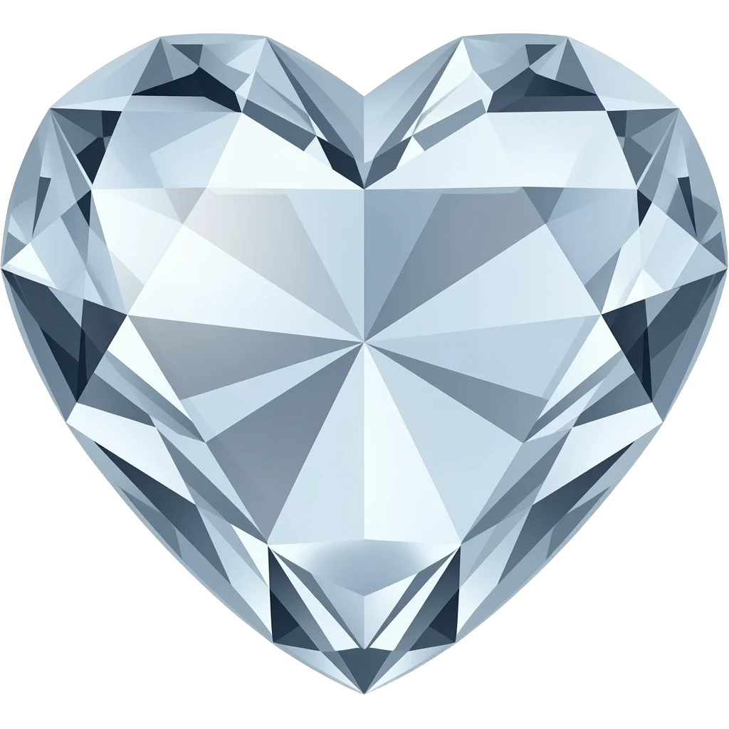strawberry shaped DIAMOND CRYSTAL heart try again better emoji