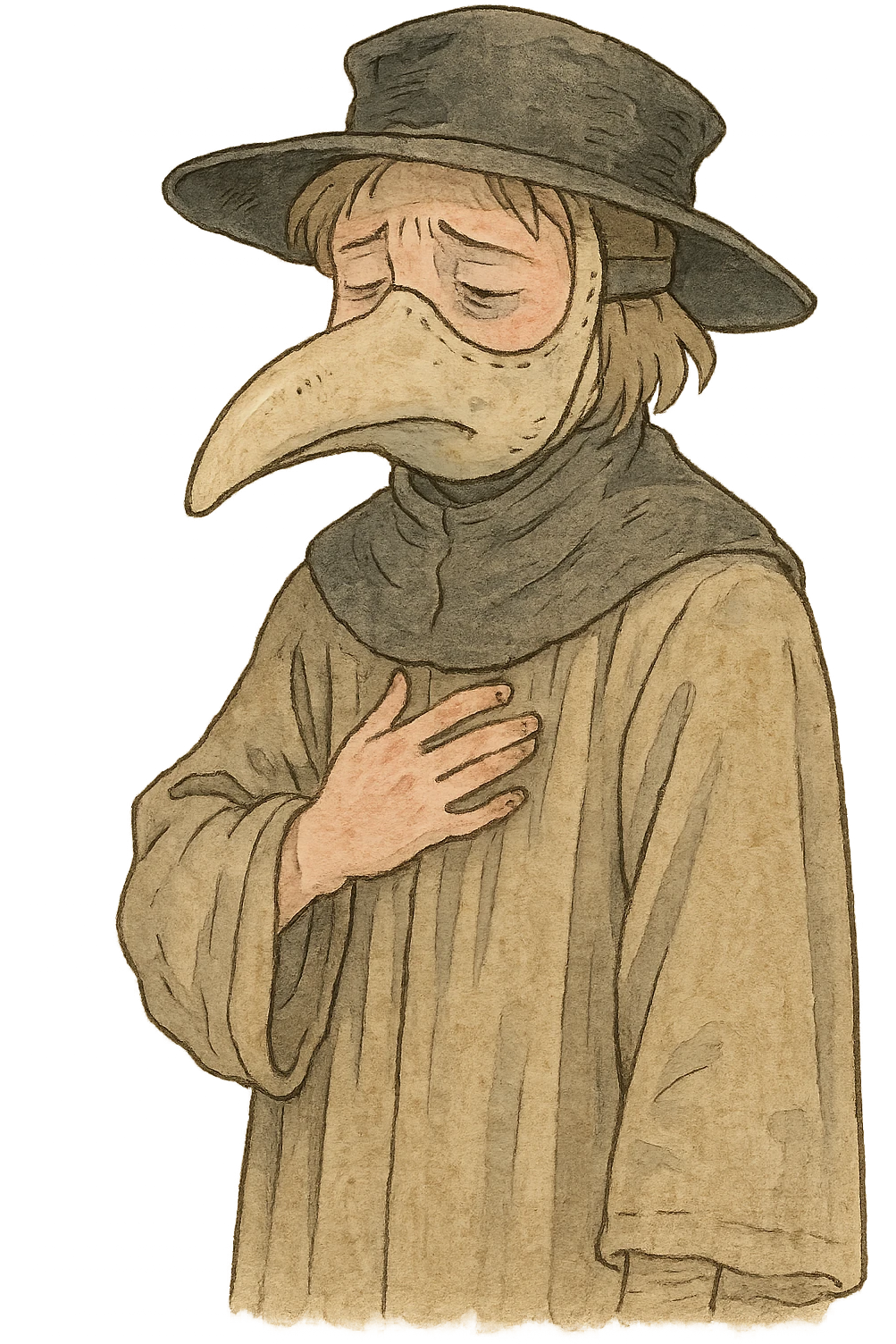 a plague victim from the 1600s feeling sick emoji