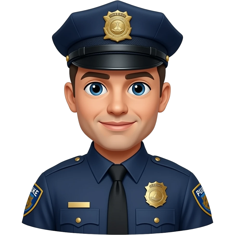 police with party ruffle emoji