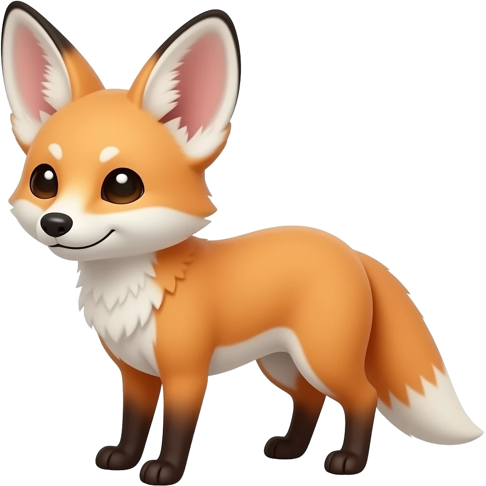 un fennec ou on le voit en entier avec cette pose là : 🐕 (mais le fennec dois regarder a gauche de lui) emoji