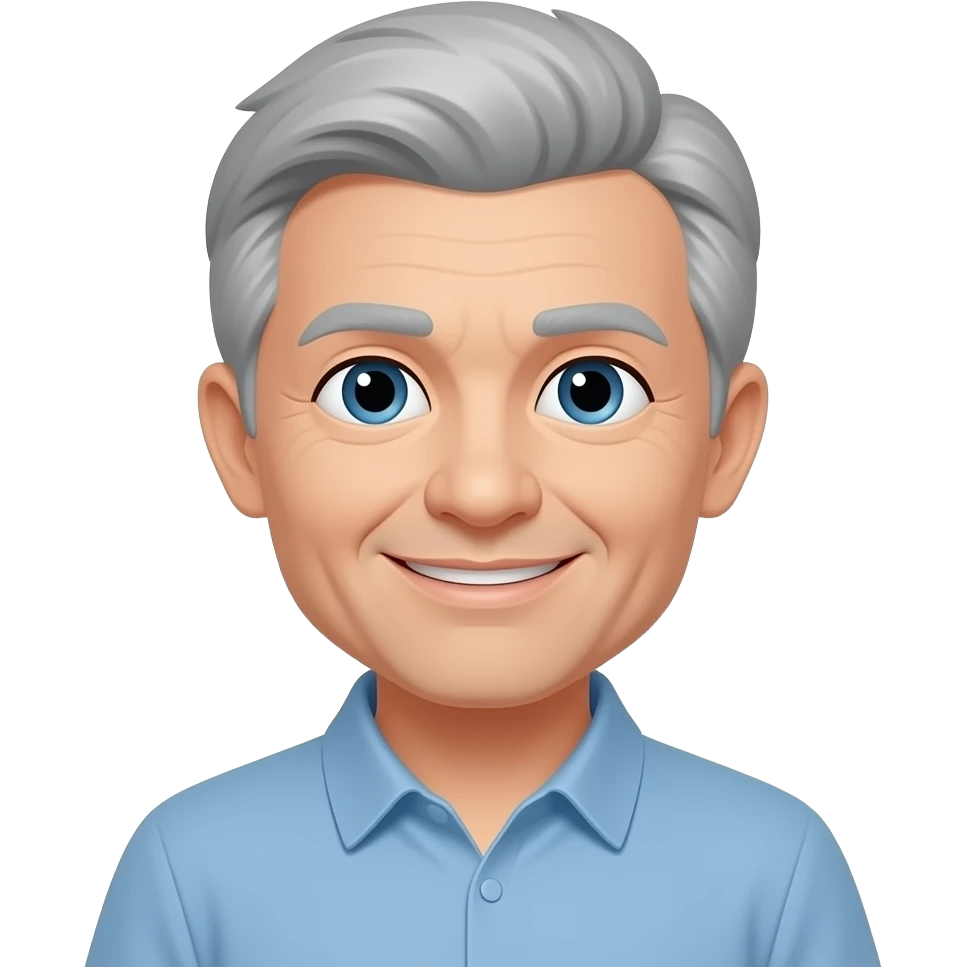 Very kind and loving with grey hair emoji