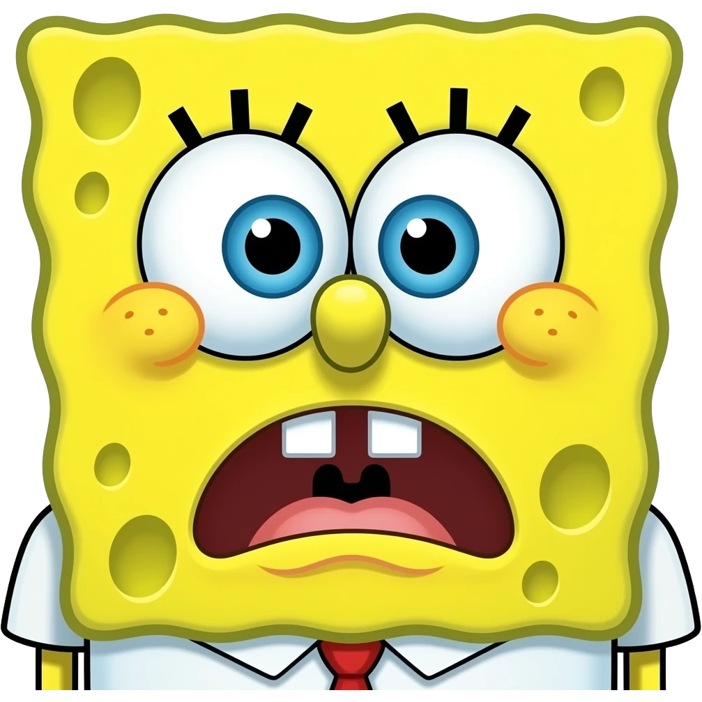 meme de medo esponja emoji