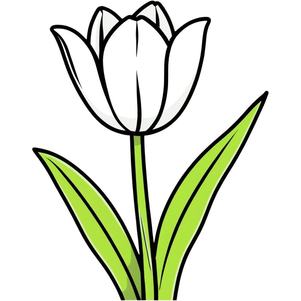 White tulip emoji
