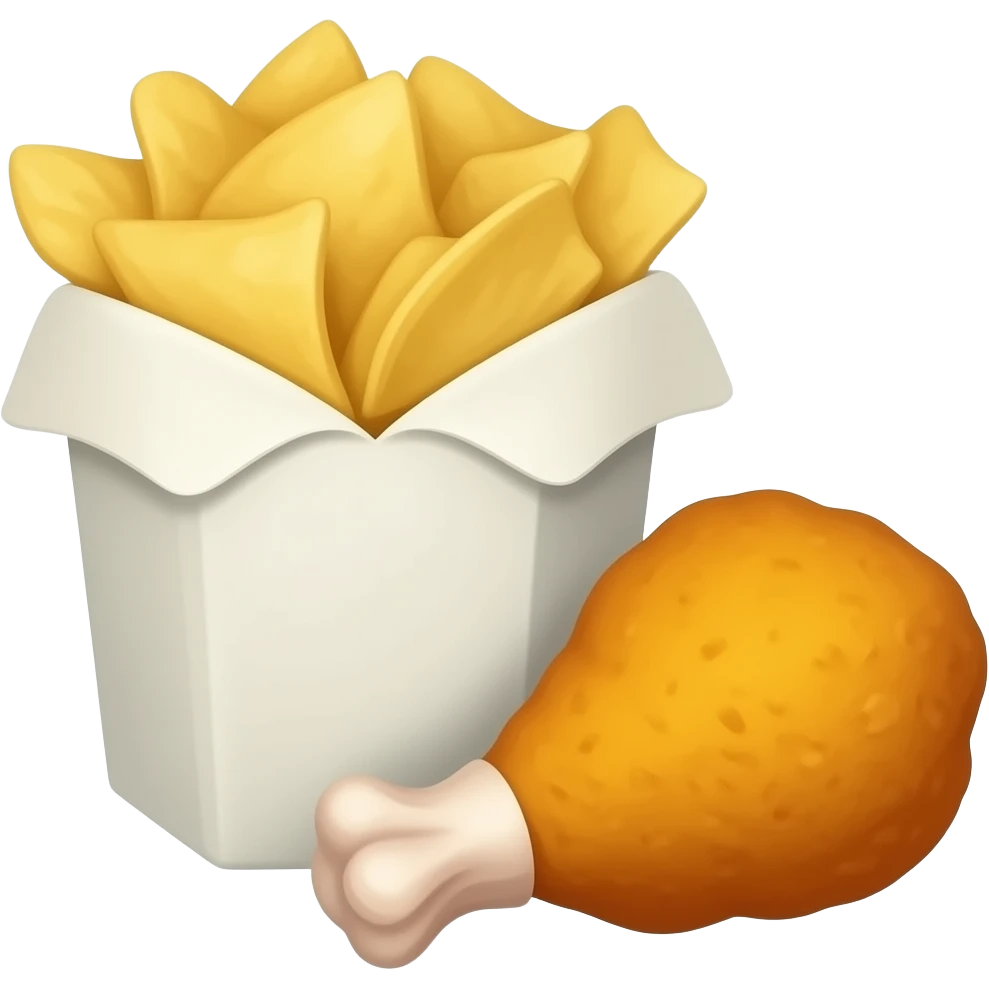 potato chips + chicken nugget emoji