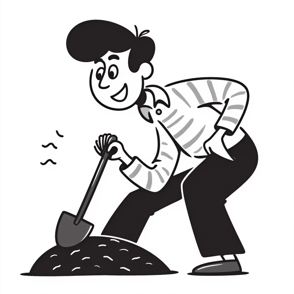 A good-looking man digging for nose gold emoji