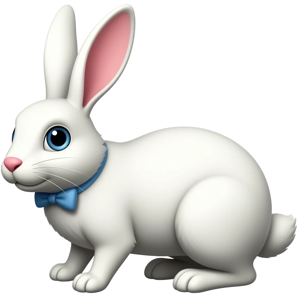 The white rabbit from the show Alice in Wonderland girl emoji