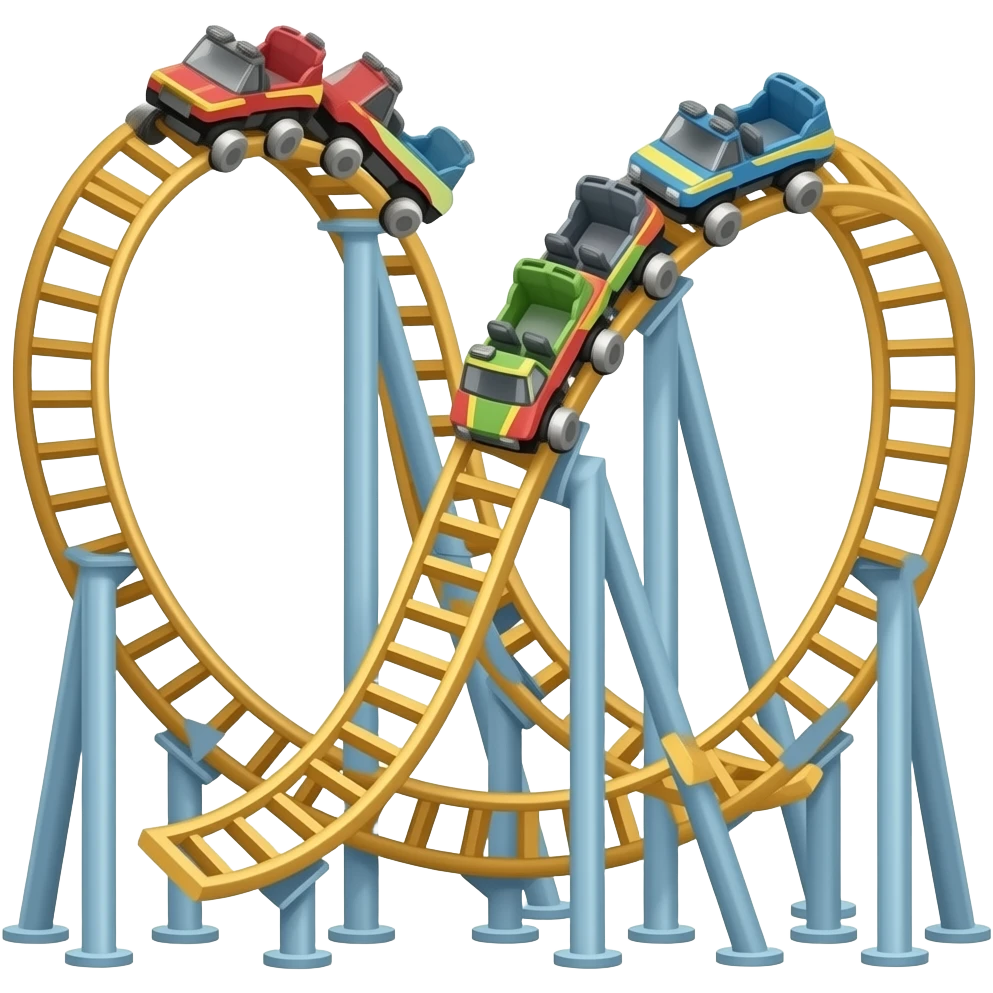 Un roller coaster emoji