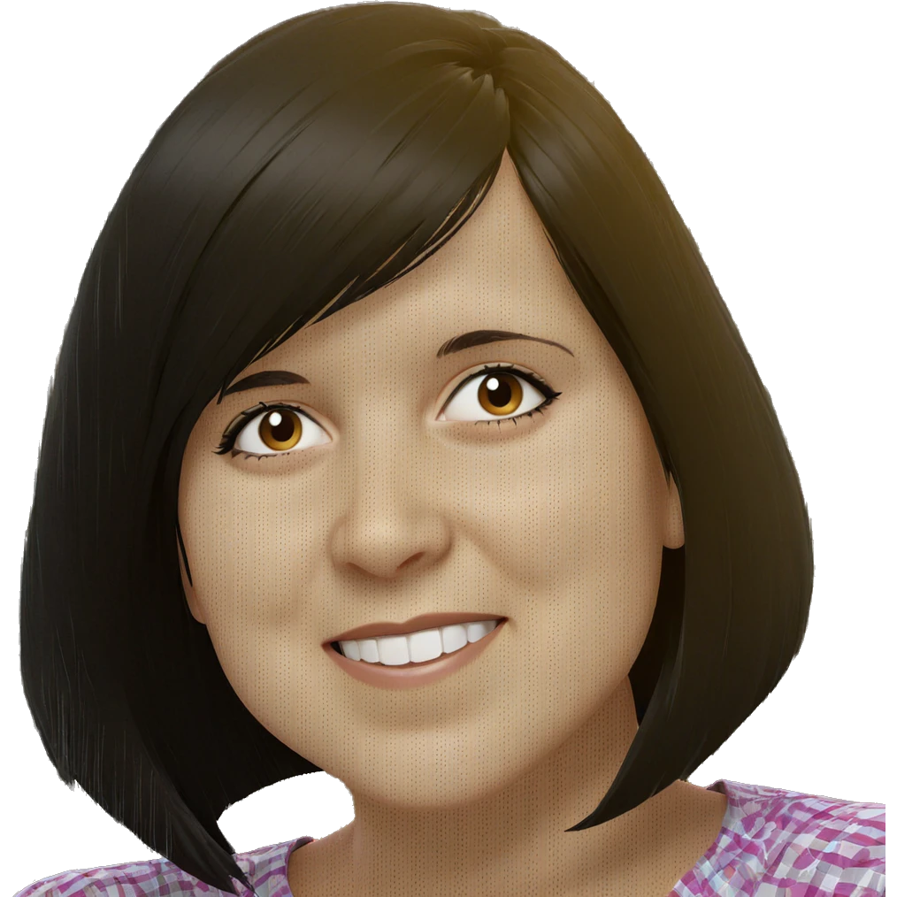 smiling girl with short black hair emoji