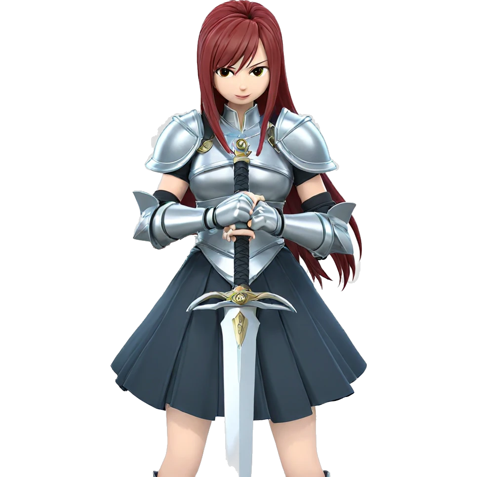 confident girl with sword emoji