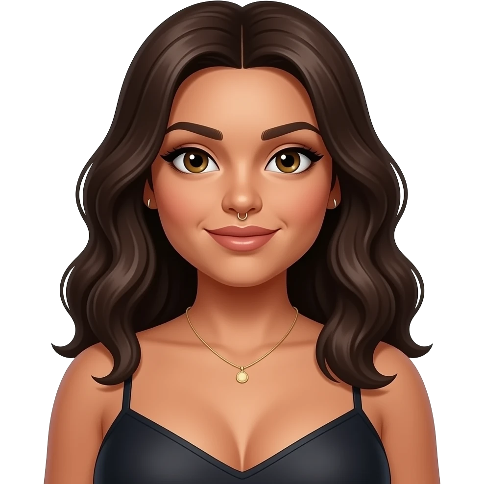 Brunette bbw woman with nipple piercings emoji