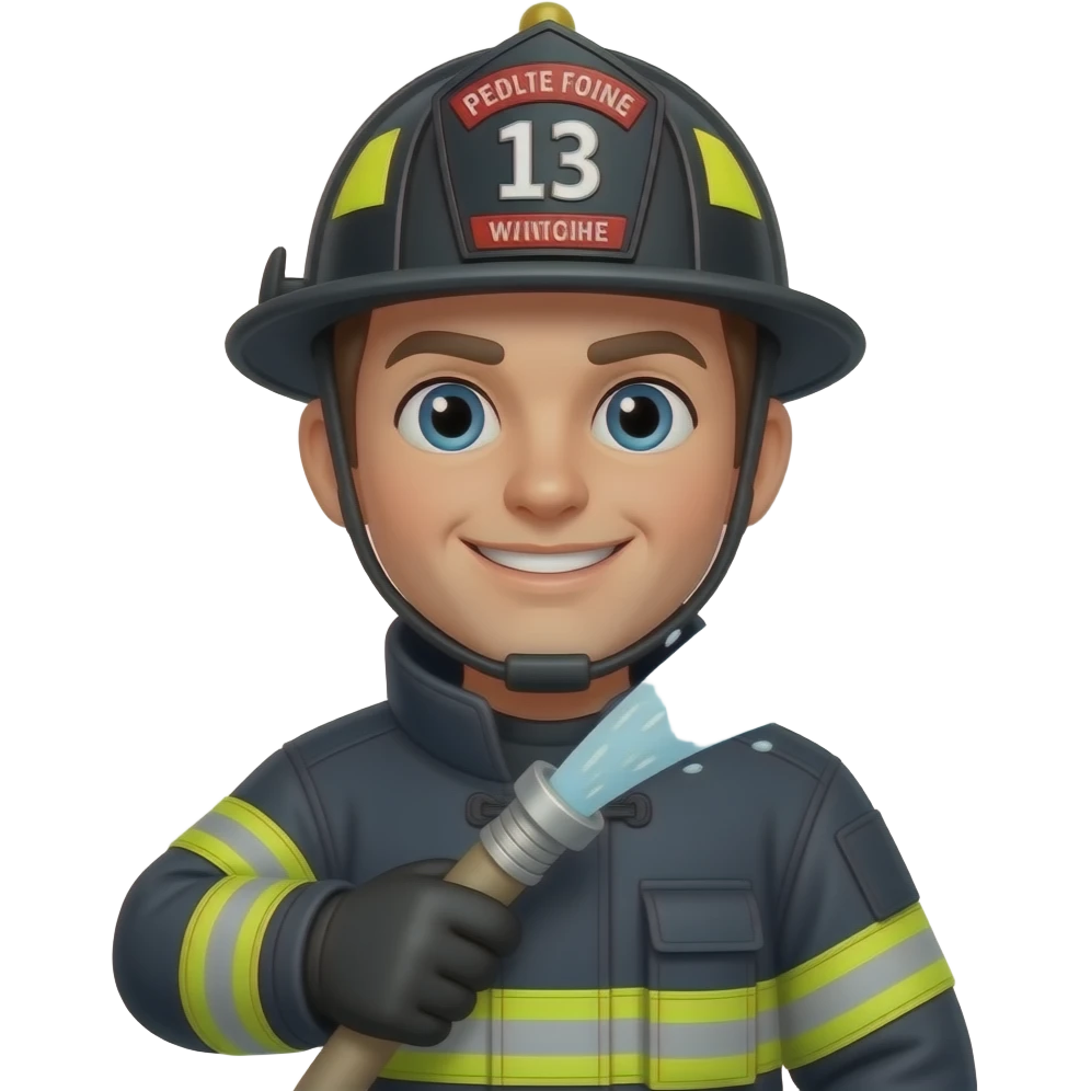 Feuerwehrmann mit strahlrohr emoji