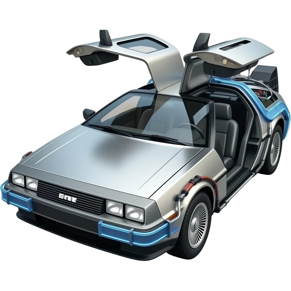 Delorean car emoji