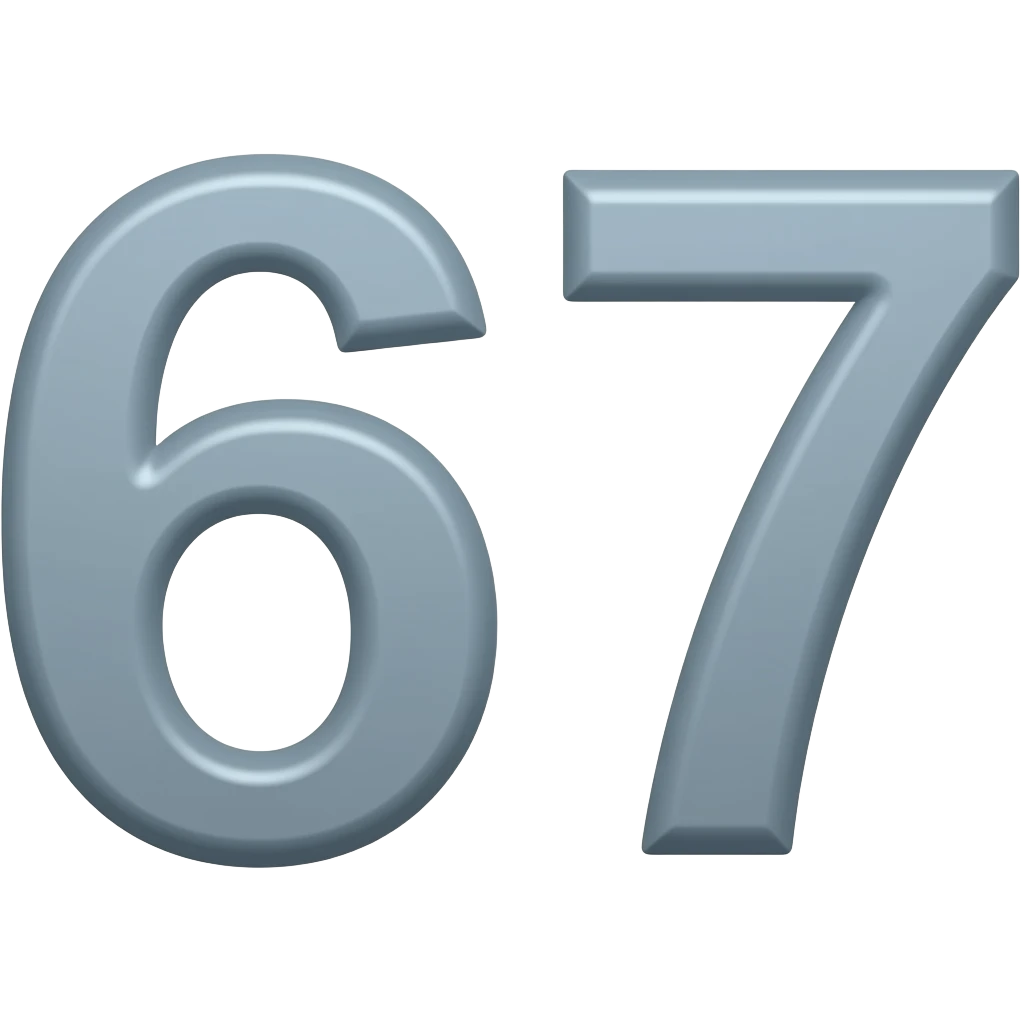 Número 67 emoji
