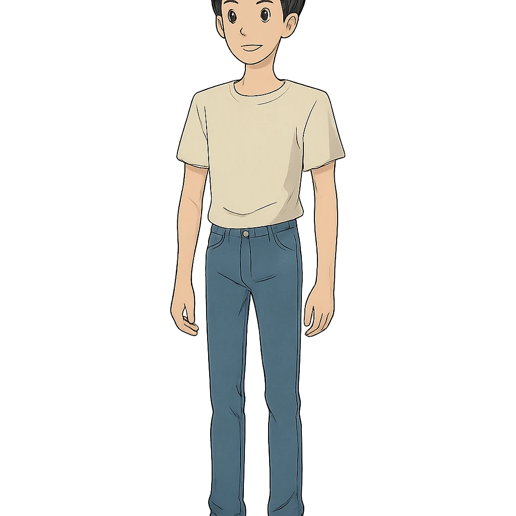 slim ectomorph male body type, standing emoji