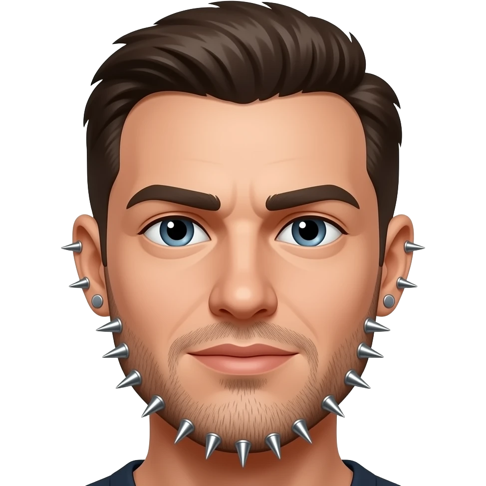 man  face with full studs emoji