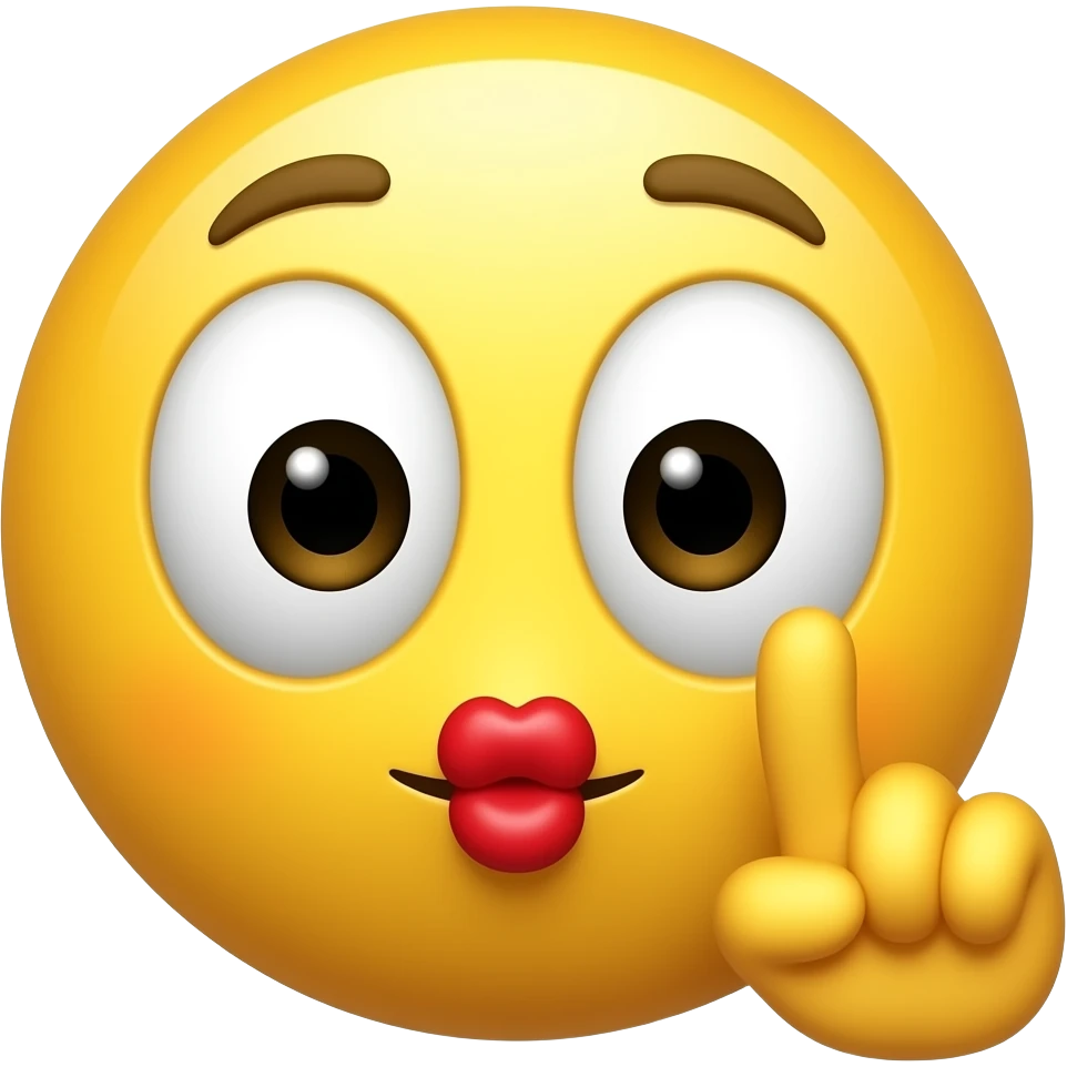 emoji yellow face alone giving a kiss and making two fingers with one hand,✌🏻 emoji