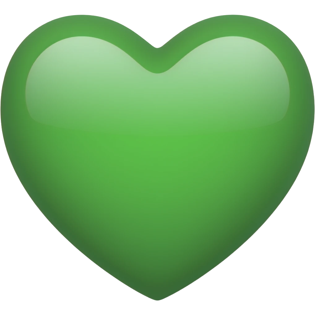 Bright green heart emoji