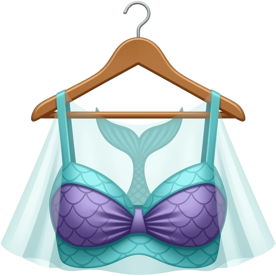 Mermaid halloween costume on a hanger emoji