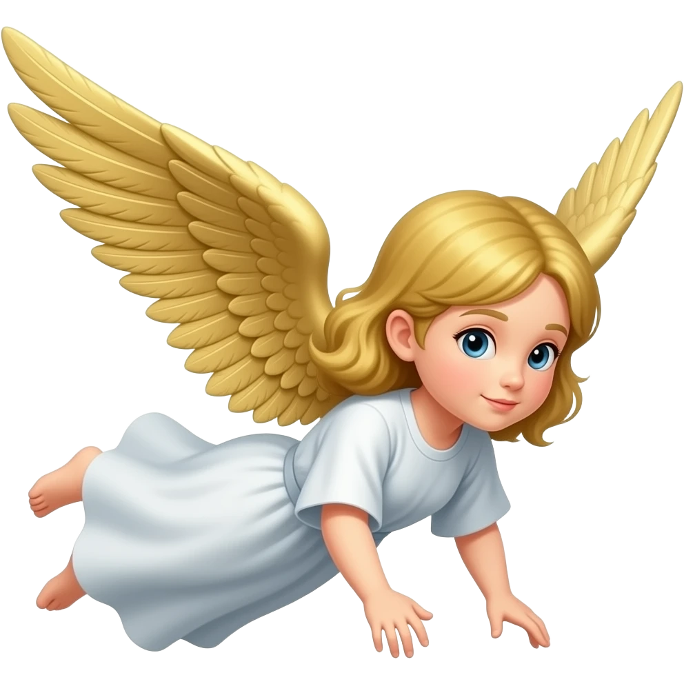 Angel cayendo de espaldas emoji