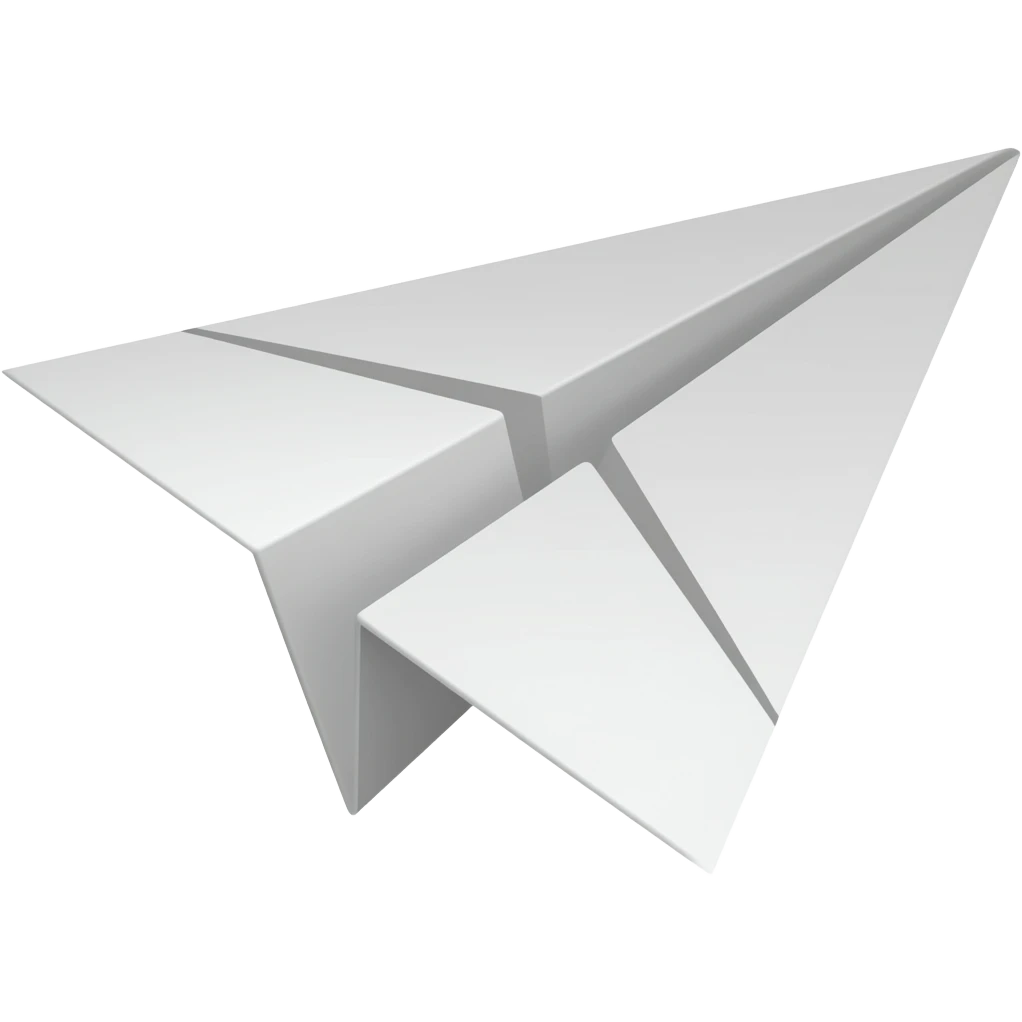 White Paper Airplane emoji