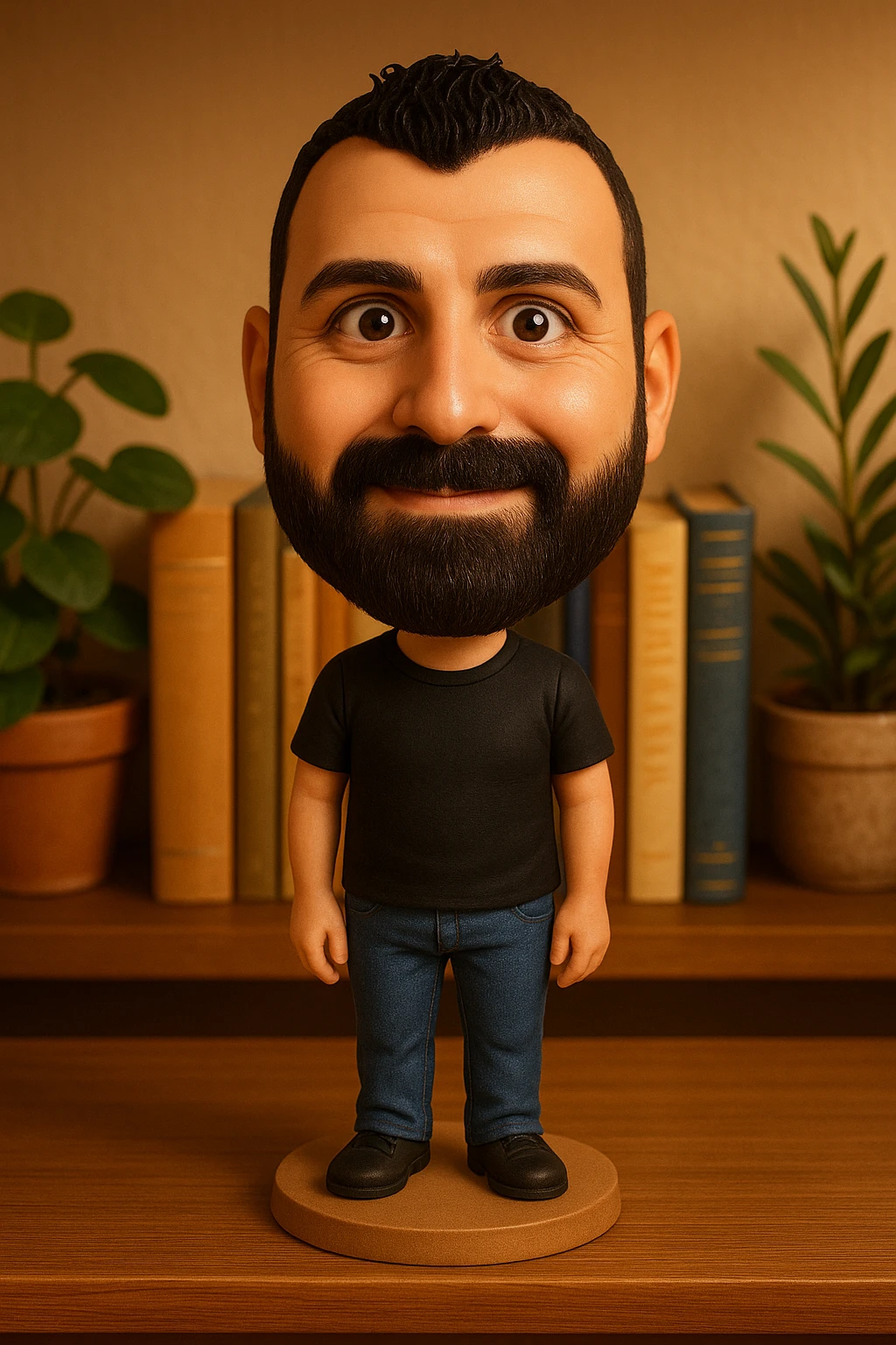 Create a bobblehead with the reference. emoji