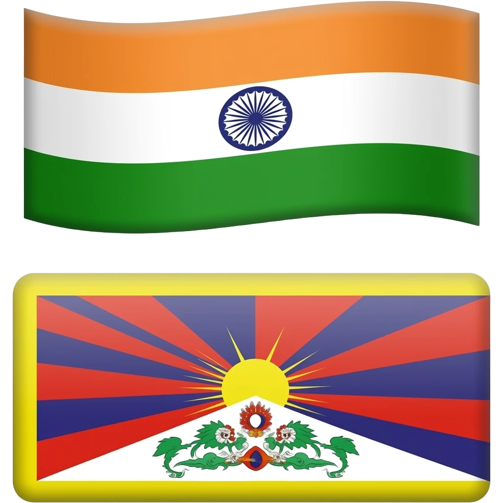 india and tibet flag emoji
