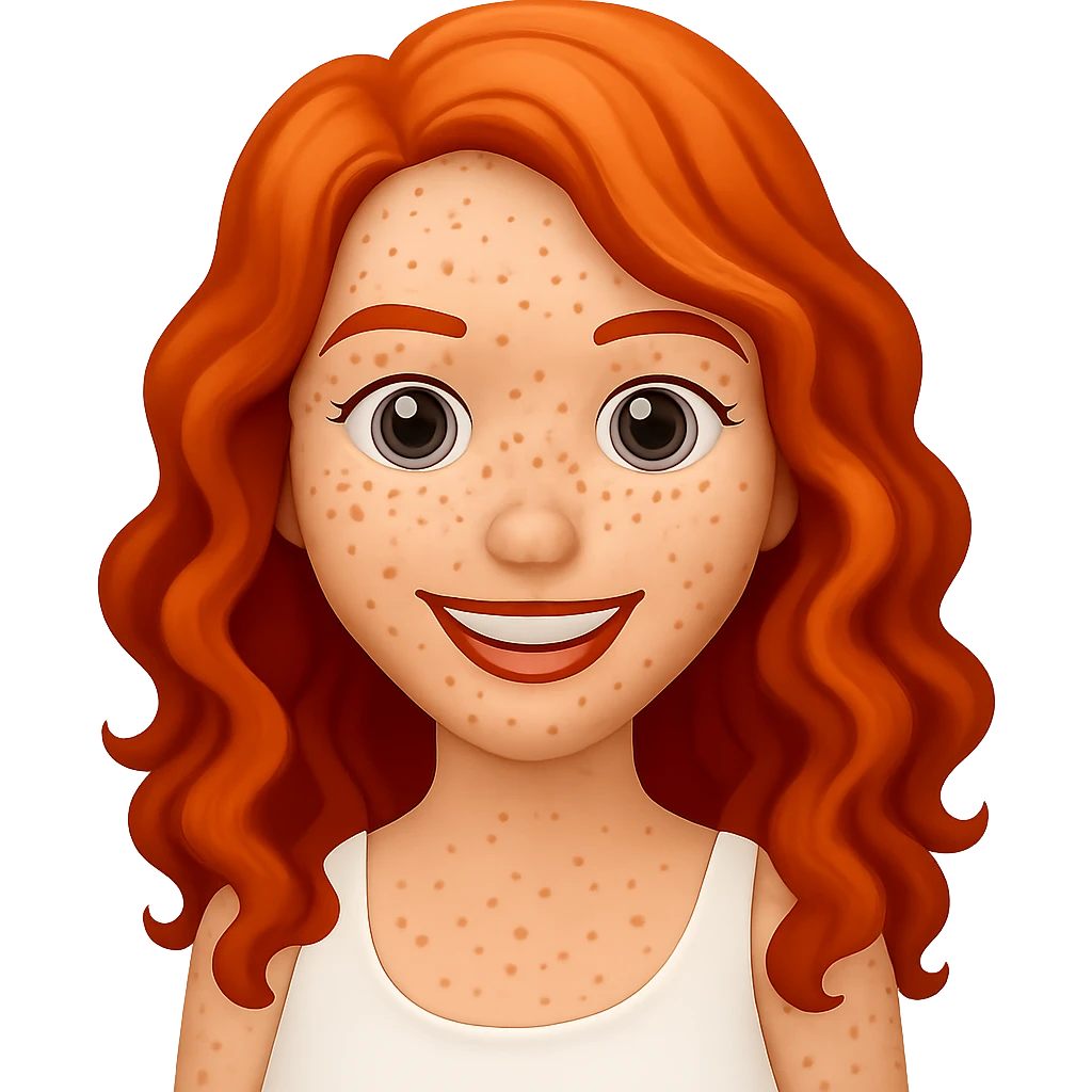 turn the second man in emoji style of the 1st image, match the facial features and match dressing style of the 2nd image, she is wearing white tank top emoji