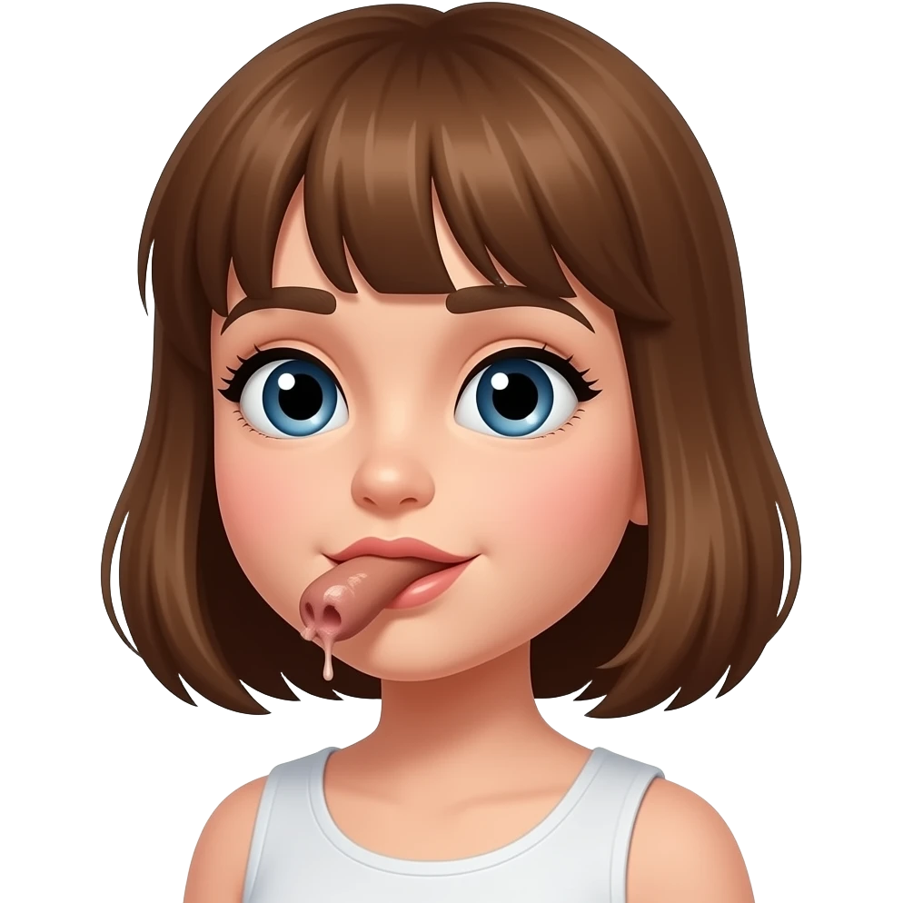 Girl sucking a cock emoji