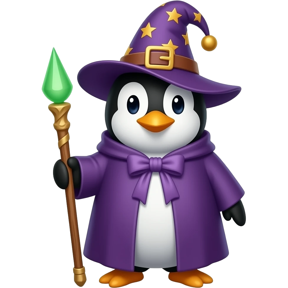 Penguin Wizard emoji