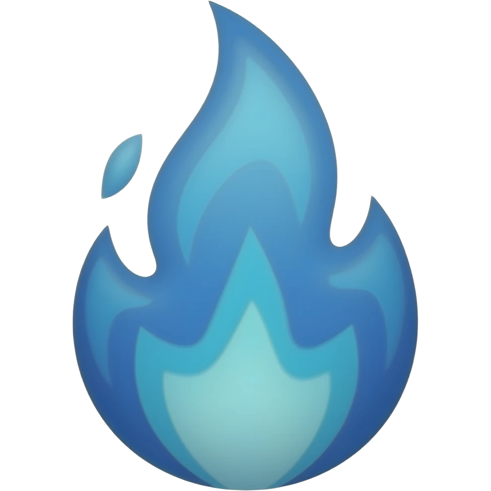 Blue flame emoji
