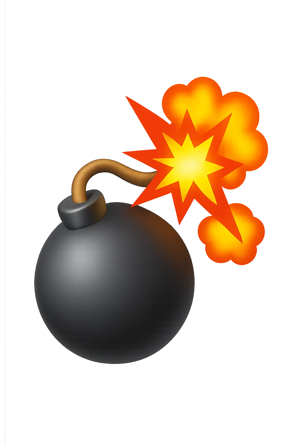 emoji stile iphone di una bomba che esplode emoji