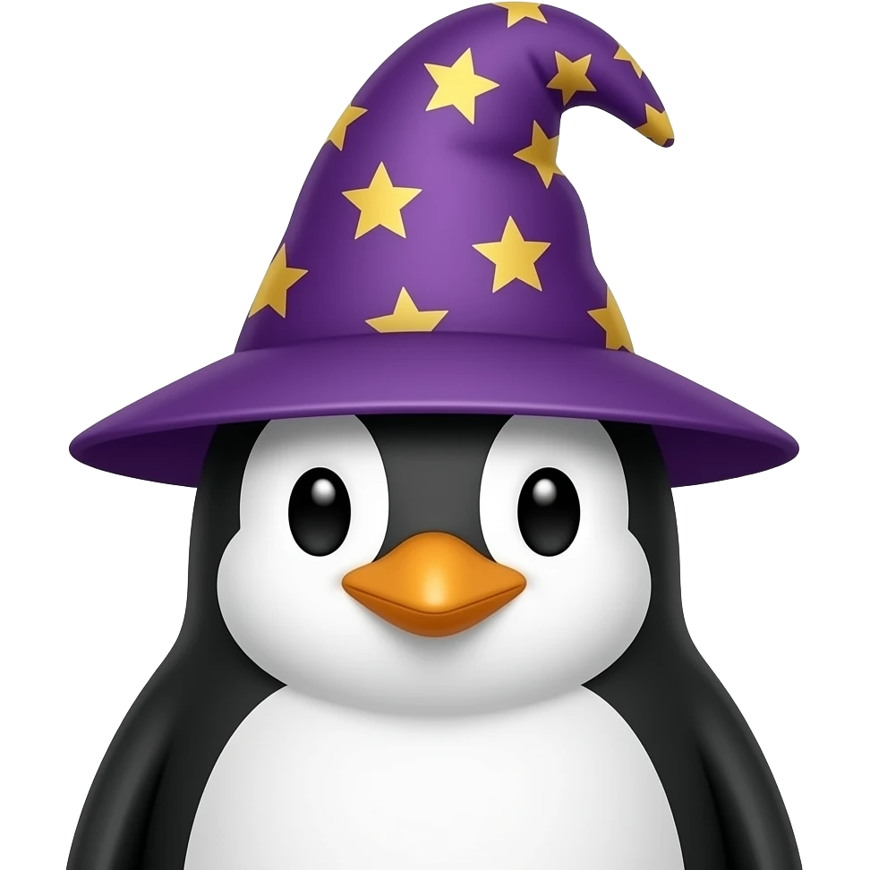 Penguin Wizard emoji