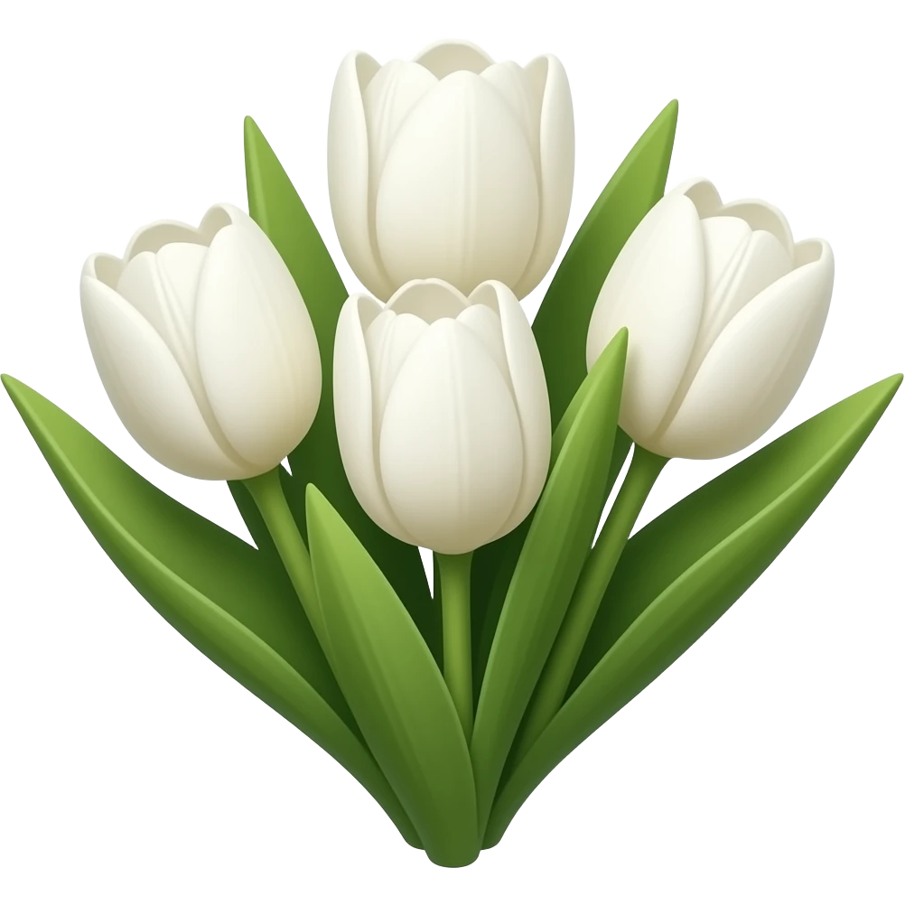 White tulips emoji