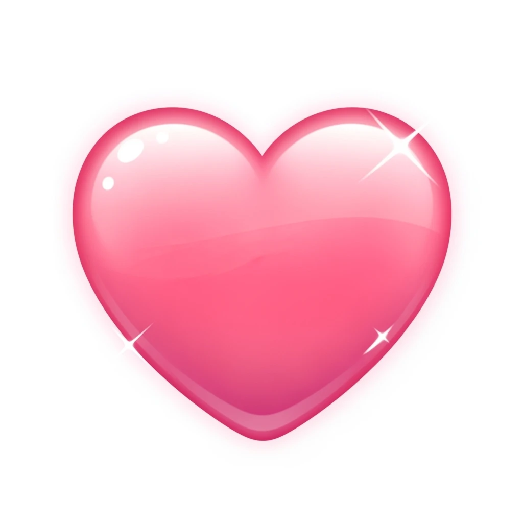 pink heart emoji, cute, shiny emoji