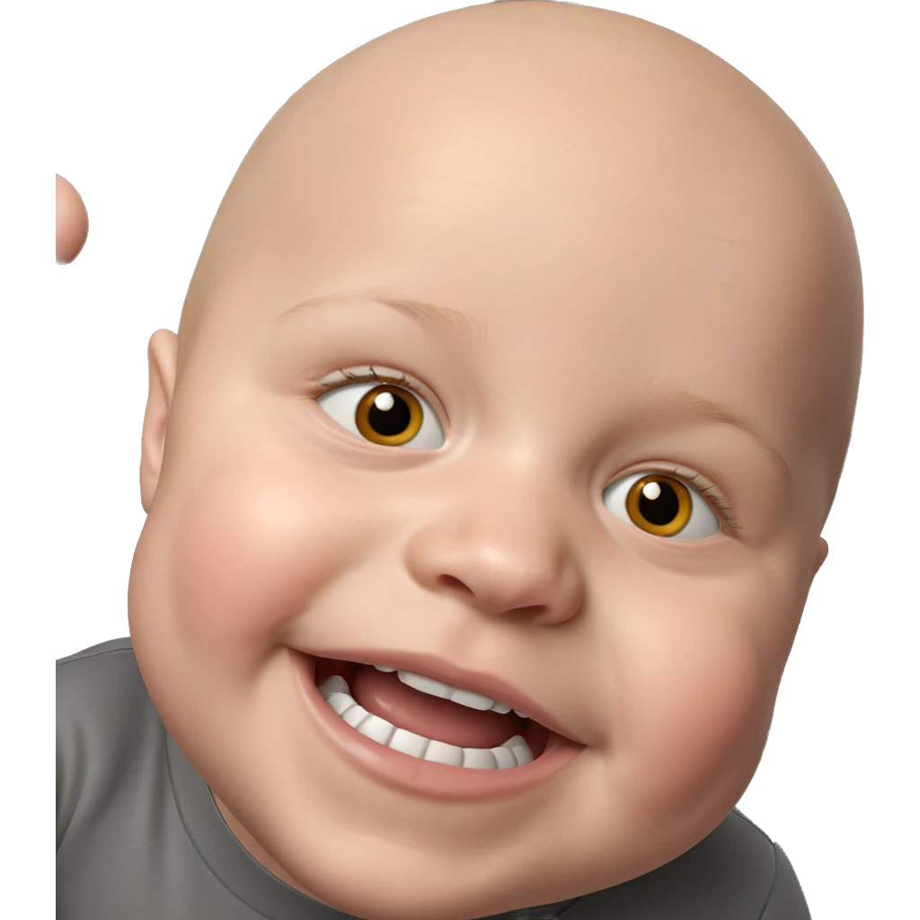bald boy with open mouth emoji